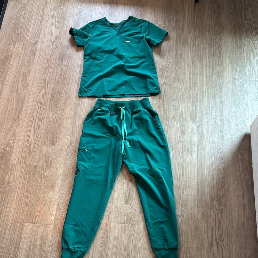 Figs Teal Medical Scrub Top